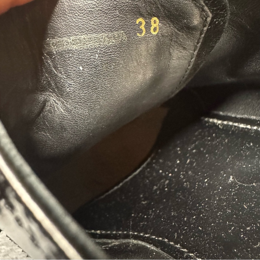 Prada Black Leather Wingtip Platform Brogues black FEMALE Platforms EU 38 - Picture 8 of 9